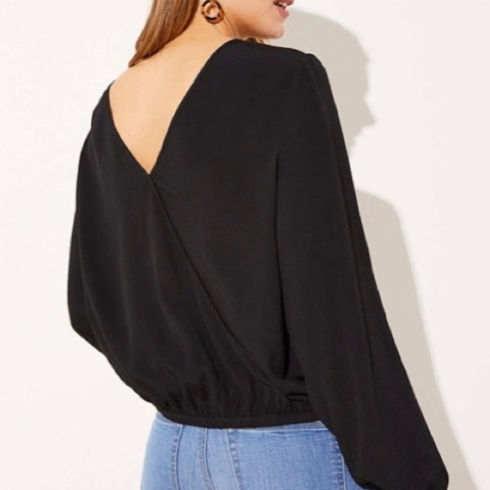 NWT Loft Wrap Back Top